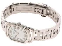 HERMES エルメス ラリー RA1.210 SS ステンレススチール ホワイト クォーツ 【460】2148103751363