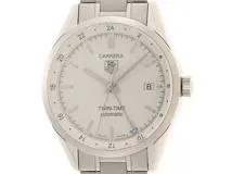 TAG HEUER 　　タグ･ホイヤー　 　カレラ 　　ツインタイム 　　ホワイト文字盤 　　ステンレススチール　　 メンズ 　　自動巻き 　　WV2116-0