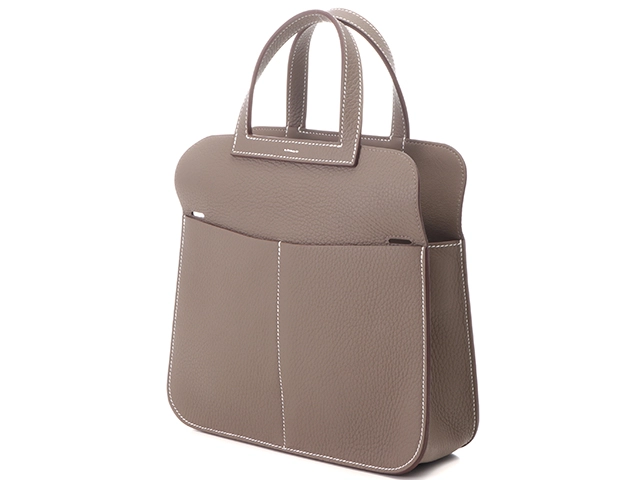 HERMES エルメス アルザン25 ショルダーバッグ エトゥープ W刻 2024年 SV シルバー金具 2148103751677【200】