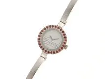 GUCCI グッチ バングルウォッチ 105 SS ガーネットベゼル 女性用