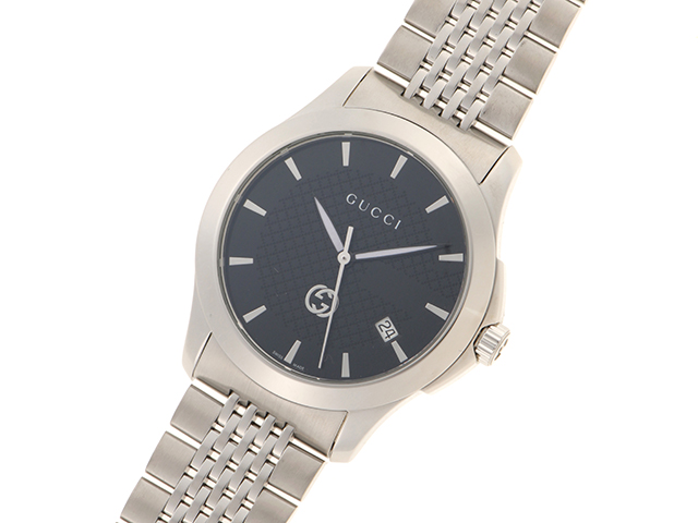 GUCCI グッチ Gタイムレス 126.4/Y1264106 SS 男性用クオーツ時計【473