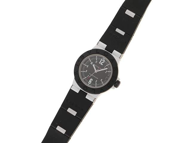 BVLGARI ブルガリ アルミニウム AL32TA シルバー ラバー レディース クオーツ （2148103753008）【200】