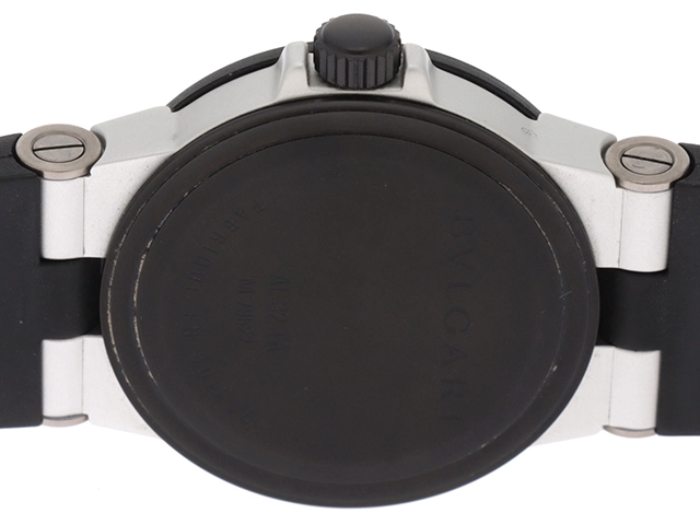 BVLGARI ブルガリ アルミニウム AL32TA シルバー ラバー レディース クオーツ （2148103753008）【200】