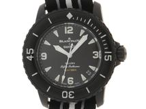 SWATCH　スウォッチ　ブランパンXSwatch OCEAN OF STORMS　バイオセラミック／ナイロン　SO35B400　ブラック文字盤　メンズ【431】 2148103753053