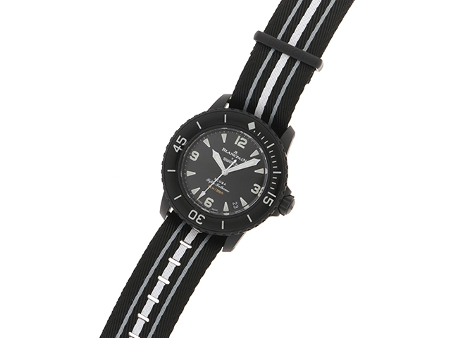 SWATCH　スウォッチ　ブランパンXSwatch OCEAN OF STORMS　バイオセラミック／ナイロン　SO35B400　ブラック文字盤　メンズ【431】 2148103753053