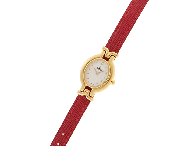 FENDI フェンディ 腕時計 チェンジベルト シルバー GP/革 640L クォーツ レディース