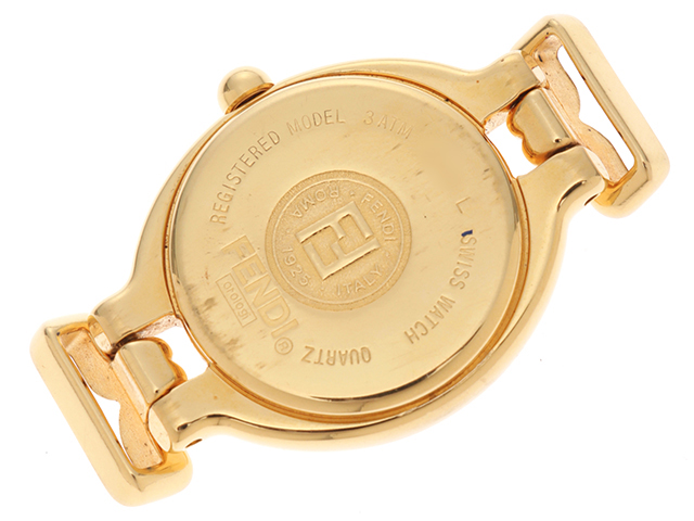 FENDI フェンディ 腕時計 チェンジベルト シルバー GP/革 640L