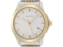 GUCCI 腕時計 シルバー/ゴールド GUCCI グッチ 腕時計 Gタイムレス 126.4 シルバー ゴールドメッキ