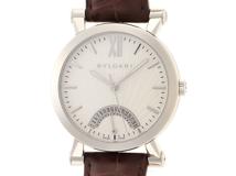 BVLGARI　ブルガリ　ソティリオ　レトログラード　SB42SDR　シルバー文字盤　　SS/革　　オートマチック　　メンズ腕時計　　自動巻き　【436】　2148103754517