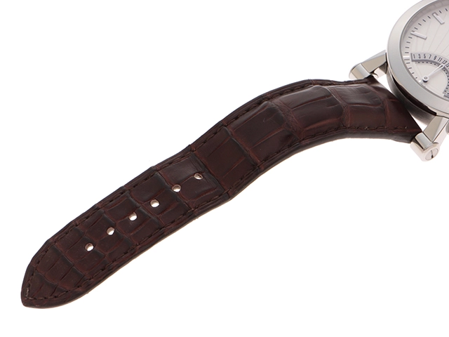 BVLGARI　ブルガリ　ソティリオ　レトログラード　SB42SDR　シルバー文字盤　　SS/革　　オートマチック　　メンズ腕時計　　自動巻き　【436】　2148103754517