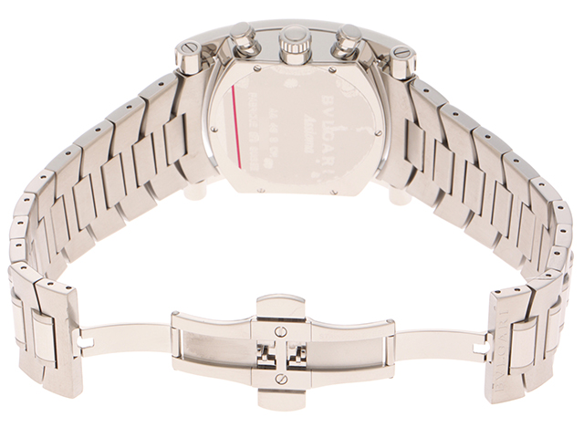 BVLGARI ブルガリ アショーマ クロノグラフ AA48SCH SS ステンレススチール ブラック オートマチック 【460】2148103756665