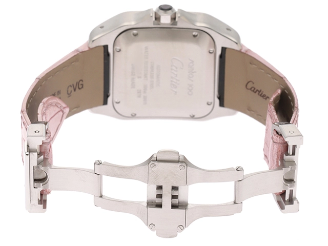 CARTIER カルティエ 2017年ギャランティ サントス100 MM W20126X8 自動巻き ステンレス ホワイト 【432】2148103756818