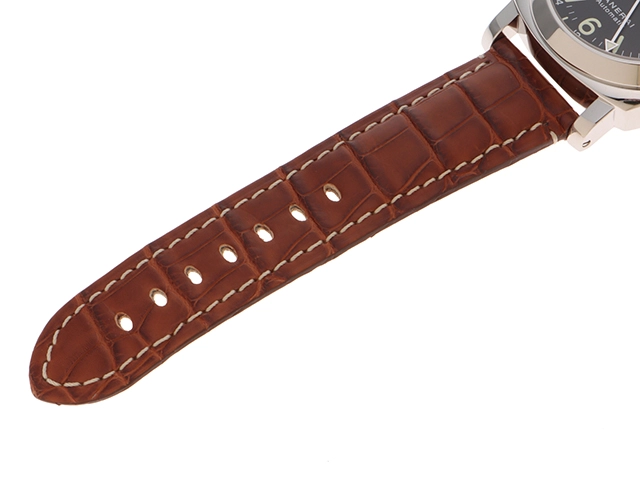 PANERAI パネライ 腕時計 2004年並行品 ルミノールGMT PAM00088 ブラック文字盤 ステンレススティール/アリゲーターベルト 自動巻き【472】SJ