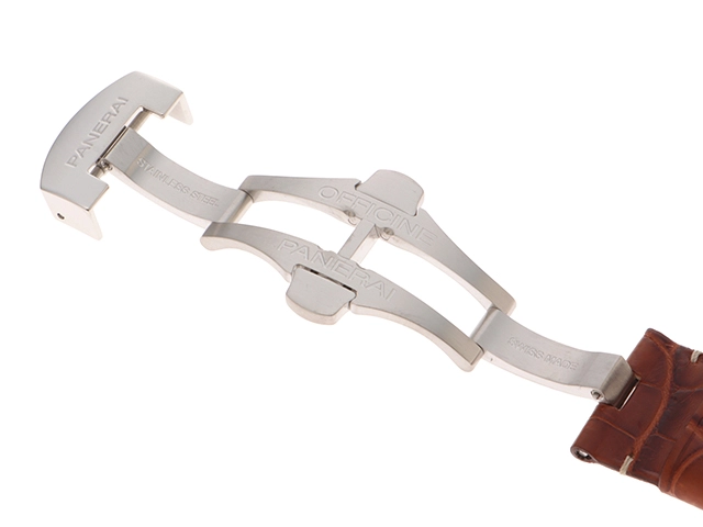 PANERAI パネライ 腕時計 2004年並行品 ルミノールGMT PAM00088 ブラック文字盤 ステンレススティール/アリゲーターベルト 自動巻き【472】SJ