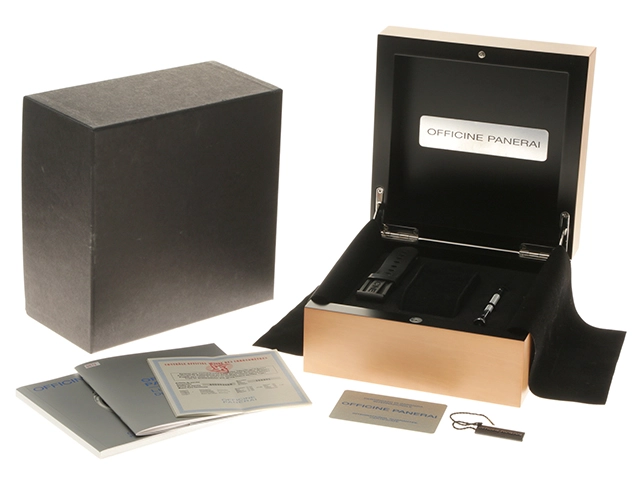 PANERAI パネライ 腕時計 2004年並行品 ルミノールGMT PAM00088 ブラック文字盤 ステンレススティール/アリゲーターベルト 自動巻き【472】SJ