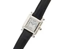 Chopard　ショパール　時計　ハッピースポーツ スクエア　27/8892-23　ムービングダイヤ　5PD　クオーツ　SS/革　ホワイト文字盤　レディース【431】2148103757242