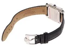 Chopard　ショパール　時計　ハッピースポーツ スクエア　27/8892-23　ムービングダイヤ　5PD　クオーツ　SS/革　ホワイト文字盤　レディース【431】2148103757242