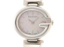 GUCCI　グッチ　腕時計　グッチシマ　134.5/YA134510　クォーツ　ピンクパール　ステンレススチール　レディース  【200】2148103757532 【中古】【大黒屋】