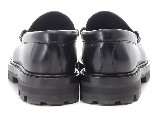 CELINE　セリーヌ　トリオンフチェーン付きマーガレットローファー　レディース37　ブラック　レザー　344893602C.38NO　2148103757648　【432】