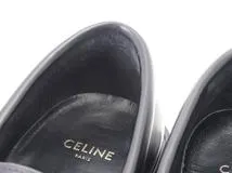 CELINE　セリーヌ　トリオンフチェーン付きマーガレットローファー　レディース37　ブラック　レザー　344893602C.38NO　2148103757648　【432】
