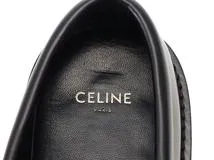 CELINE　セリーヌ　トリオンフチェーン付きマーガレットローファー　レディース37　ブラック　レザー　344893602C.38NO　2148103757648　【432】