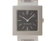 BVLGARI ブルガリ　クアドラード　SQ27SSD　ブラック文字盤　ステンレススチール　クオーツ　メンズ時計　2148103758621【207】