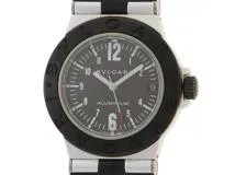 BVLGARI ブルガリ 腕時計 アルミニウム AL32TA ブラック文字盤  