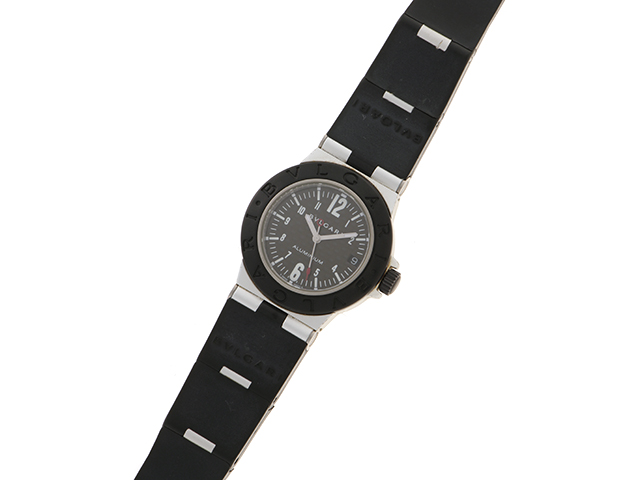 BVLGARI ブルガリ 腕時計 アルミニウム AL32TA ブラック文字盤
