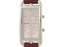 HERMES　エルメス　時計　ケープコッド　ドゥゾーン　CC3-210　レディース　クオーツ　SS/レザー　シルバー文字盤【431】2148103758850