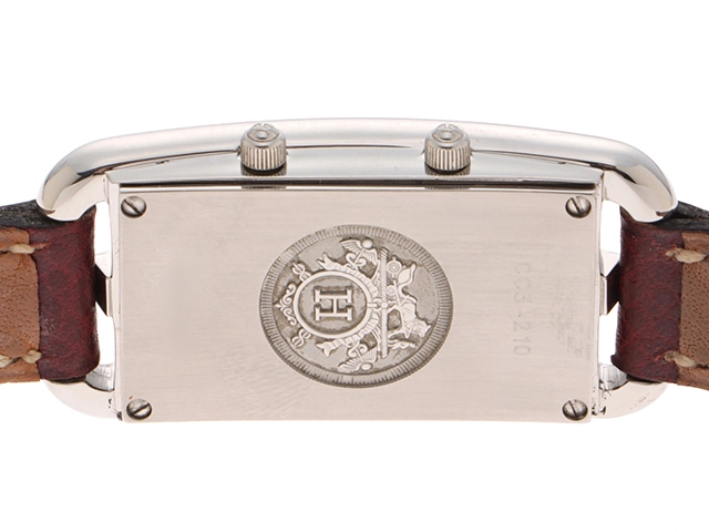HERMES エルメス 時計 ケープコッド ドゥゾーン CC3-210 レディース クオーツ SS/レザー シルバー文字盤【431】2148103758850
