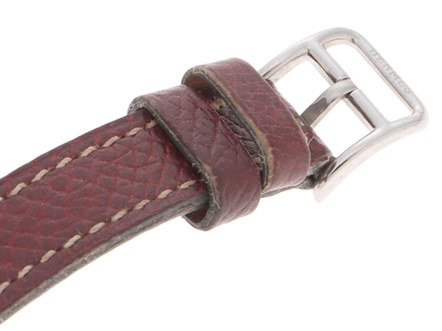 HERMES エルメス 時計 ケープコッド ドゥゾーン CC3-210 レディース クオーツ SS/レザー シルバー文字盤【431】2148103758850