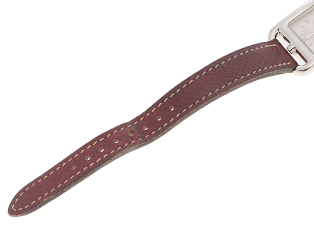 HERMES エルメス 時計 ケープコッド ドゥゾーン CC3-210 レディース クオーツ SS/レザー シルバー文字盤【431】2148103758850