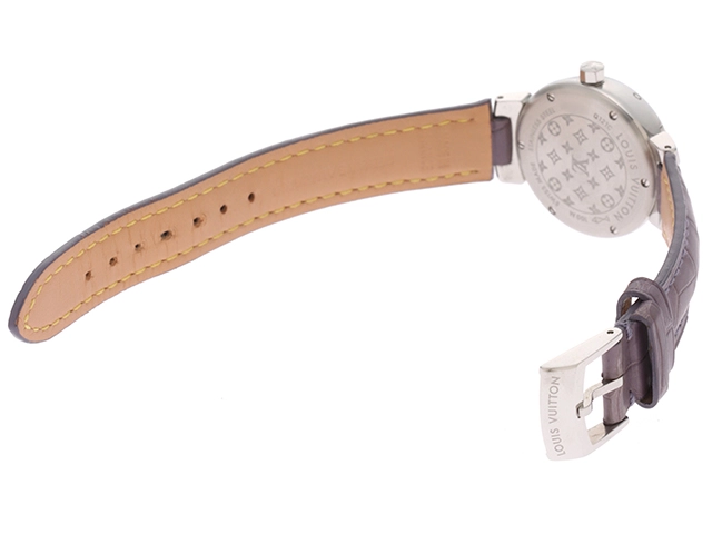 LOUIS VUITTON　ルイ・ヴィトン　タンブール　ラブリーペルル　Q121C　ステンレス/ワニ革  クォーツ　レディース　腕時計　F