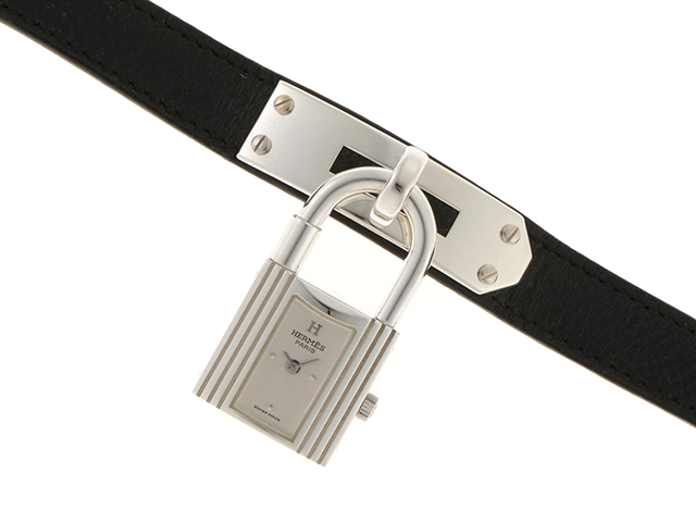 HERMES エルメス 時計 ケリーウォッチ KE1.210 シルバー文字盤 SV925/カーフ クォーツ レディース M