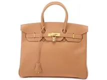 HERMES　エルメス　バーキン35　ナチュラル　ゴールド金具　クシュベル　□E刻印　【432】2148103760624