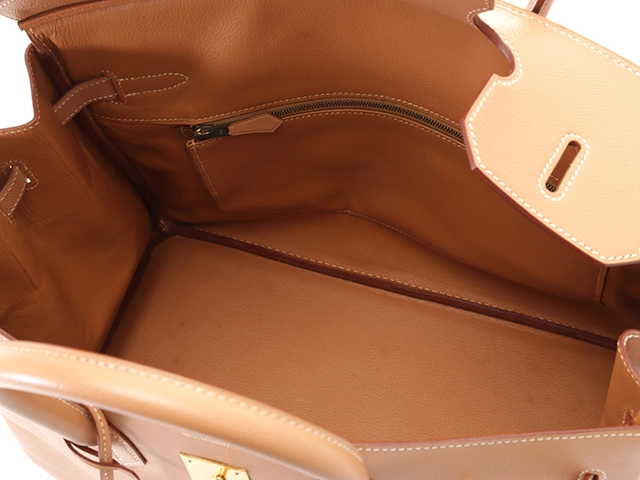 HERMES エルメス バーキン35 ナチュラル ゴールド金具 クシュベル □E刻印 【432】2148103760624