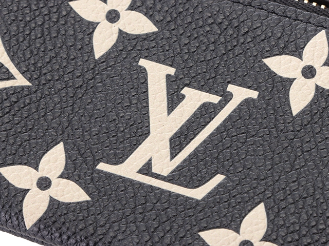 ポシェット・クレ　バイカラー　モノグラム・アンプラント　ブラック／ベージュ/GP　M80885　　【471】　Y