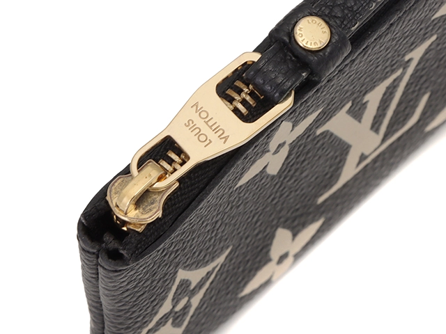 ポシェット・クレ　バイカラー　モノグラム・アンプラント　ブラック／ベージュ/GP　M80885　　【471】　Y