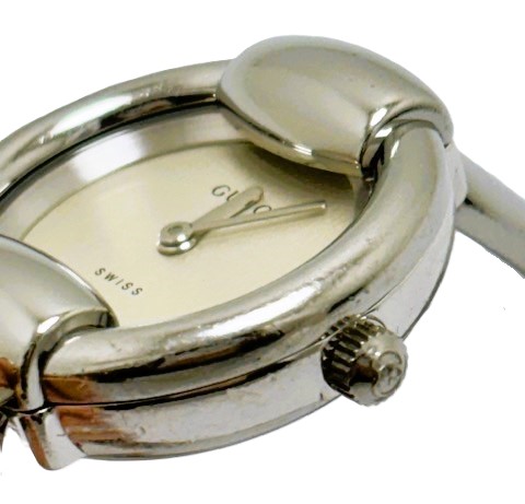 GUCCI グッチ バングルウォッチ 1400L SS ステンレススチール シルバー クォーツ 【460】2148103761058