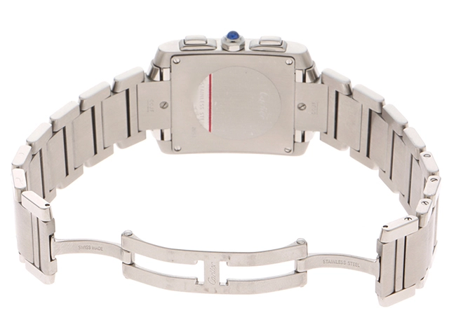 Cartier カルティエ 腕時計 タンクフランセーズXL クロノリフレックス W51024Q3 ステンレス アイボリー文字盤 クオーツ【472】SJ