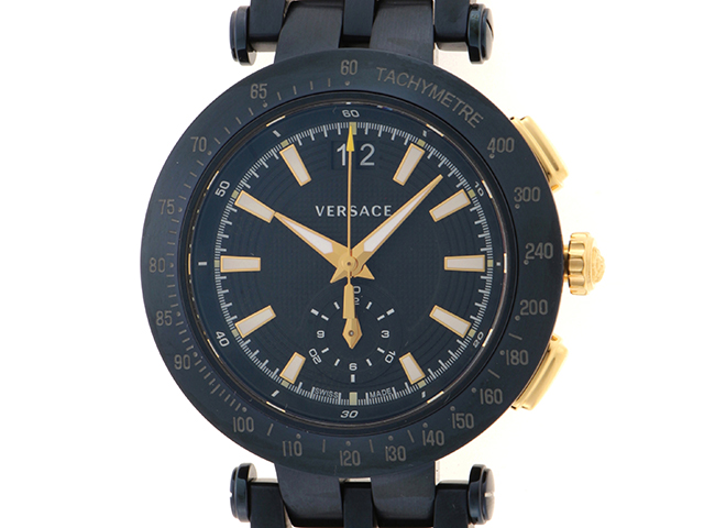 Versace シェル文字盤 黒レザーメンズ時計 楽天市場】ヴェルサーチ VERSACE Vマスター 腕時計 ウォッチ