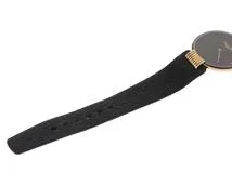 Dior　ディオール　バギラ　ブラックムーン7Pダイヤ　47.153.4 (D46.153.5)　ブラック文字盤　ゴールドメッキ/革　クオーツ　レディース時計　2148103764929【433】