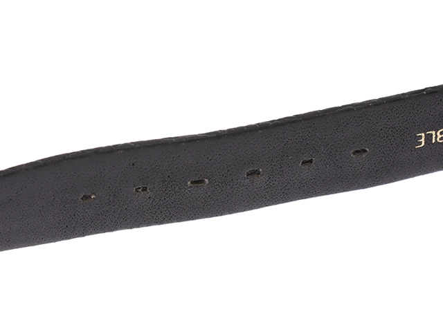 Dior ディオール バギラ ブラックムーン7Pダイヤ 47.153.4 (D46.153.5) ブラック文字盤 ゴールドメッキ/革 クオーツ レディース時計 2148103764929【433】