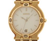 GUCCI　グッチ　9200M　アイボリー文字盤　ゴールドプレート　クオーツ　レディース時計　2148103765162【207】