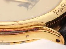 CELINE　セリーヌ　ホースキャリッジ　H.2904.3　ゴールド文字盤　GP/革　クオーツ　レディース時計　2148103765230【207】