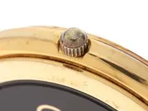 CELINE　セリーヌ　ホースキャリッジ　H.2904.3　ゴールド文字盤　GP/革　クオーツ　レディース時計　2148103765230【207】