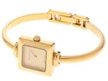 GUCCI グッチ バングルウォッチ 1900L GP 女性用クオーツ時計【473 