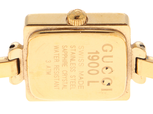 GUCCI グッチ バングルウォッチ 1900L GP 女性用クオーツ時計【473