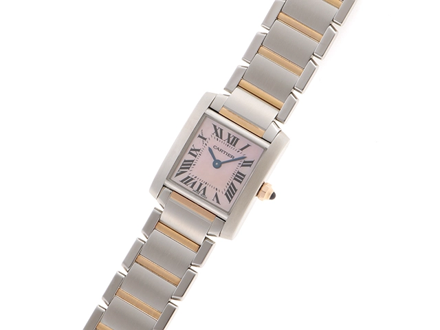Cartier  カルティエ 　タンクフランセーズSM 　 ピンクシェル　　W51027Q4　　 レディース　　【436】　　　2148103765759