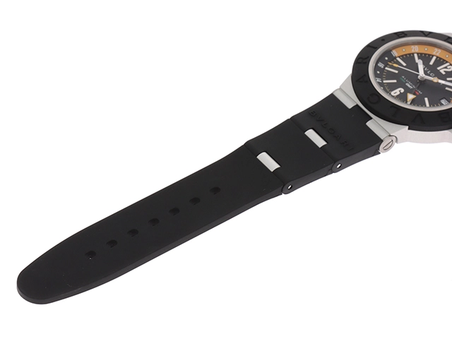 BVLGARI ブルガリ アルミニウムGMT BB40ATAGMT AL/ラバー アメリゴ・ヴェスプッチ 限定1000本 男性用自動巻時計【473】